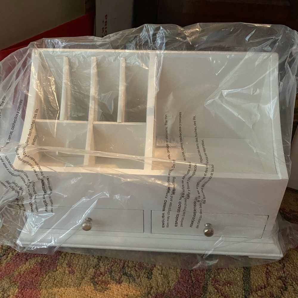 New storage chest organizer, white